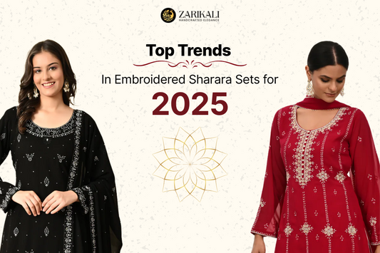 Top Trends in Embroidered Sharara Sets