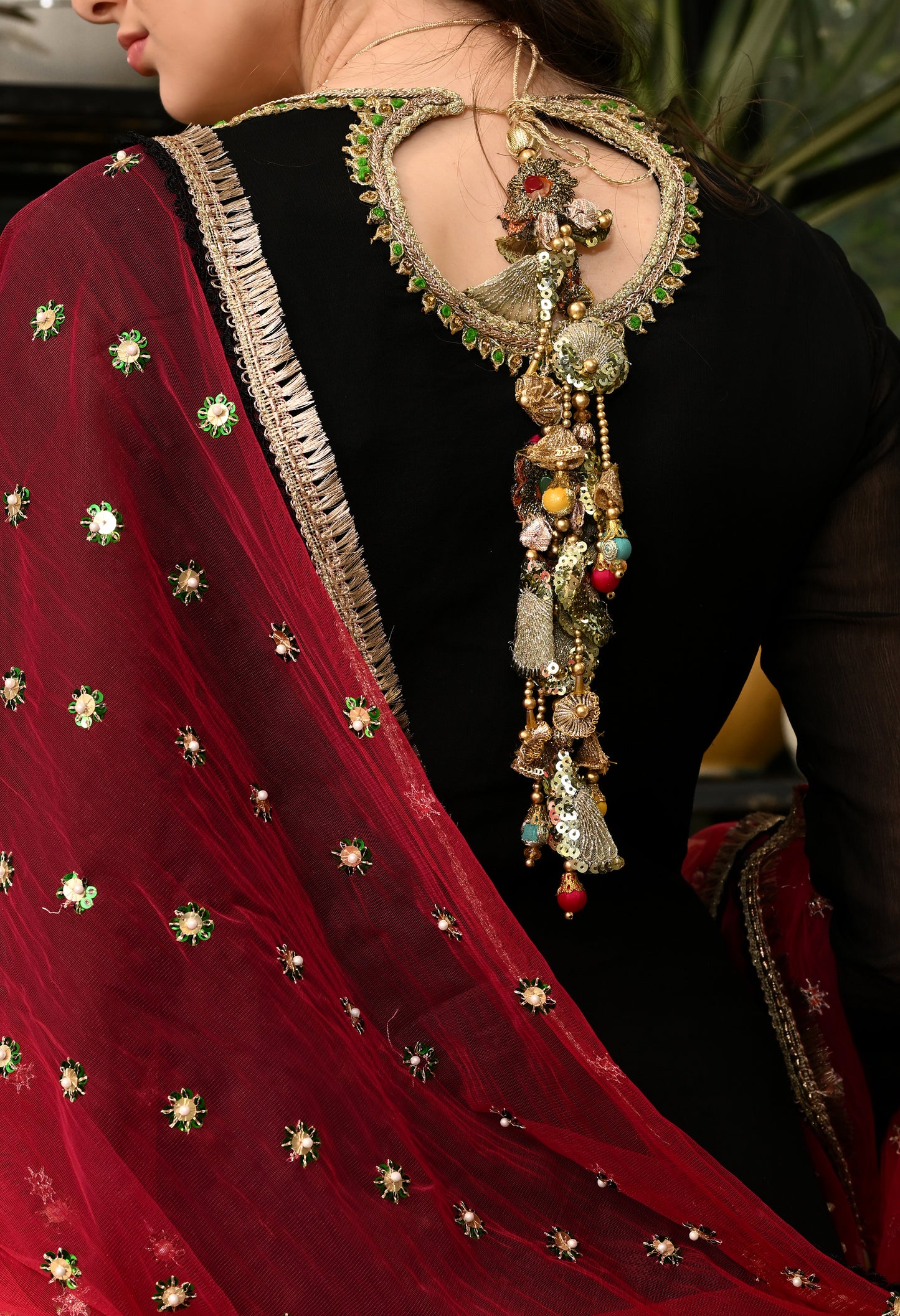 Dreamy Black Kurta Set with Zardozi, Dabka, and Resham Work