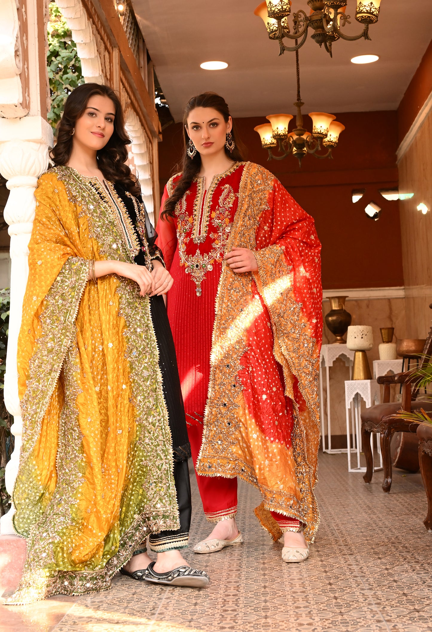 Excellent Black Kurta Set with Charming Gota Patti, Dabka, and Mirror Work
