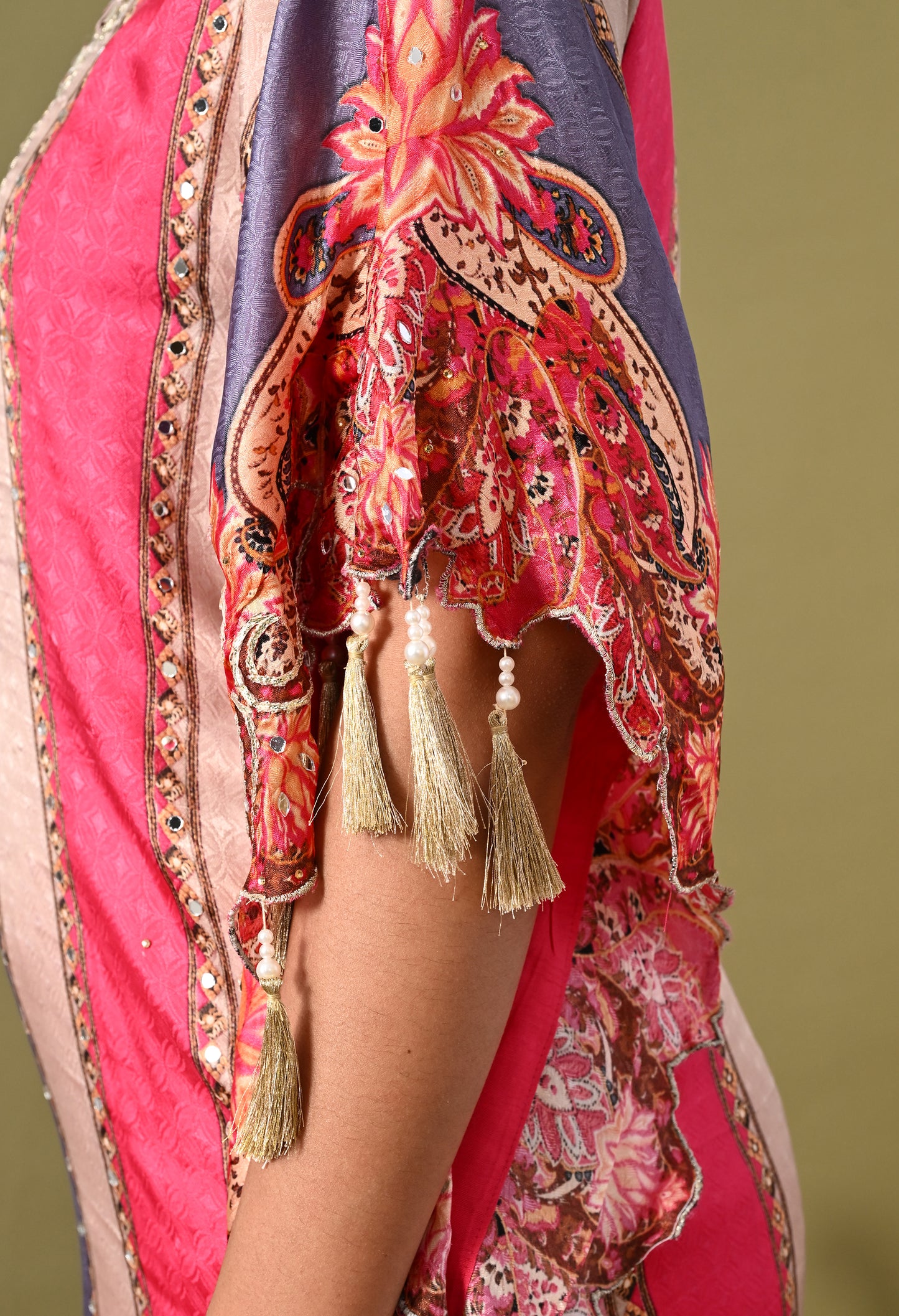 Graceful Magenta Pink Kaftan Set with Gotta Work