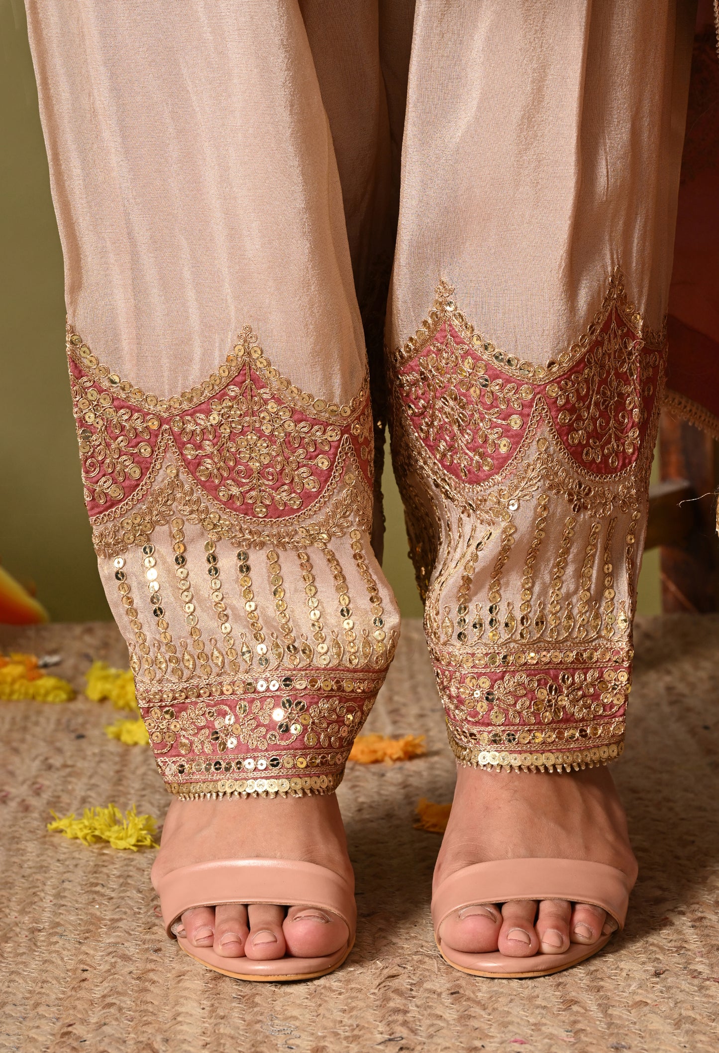 Charming Cream Kurta Set with Zardozi and Sequin Work