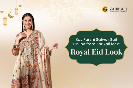 Buy Farshi Salwar Suits Online from Zarikali for a Royal Eid Look