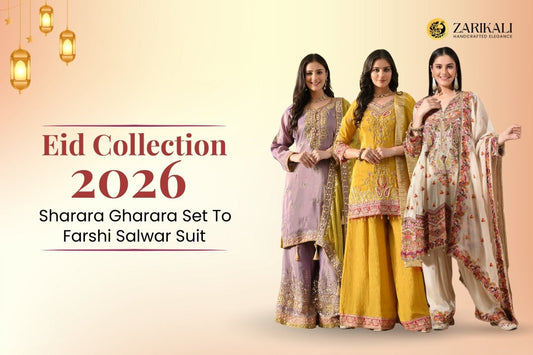 Eid Collection 2026: Sharara Gharara Set To Farshi Salwar Suit