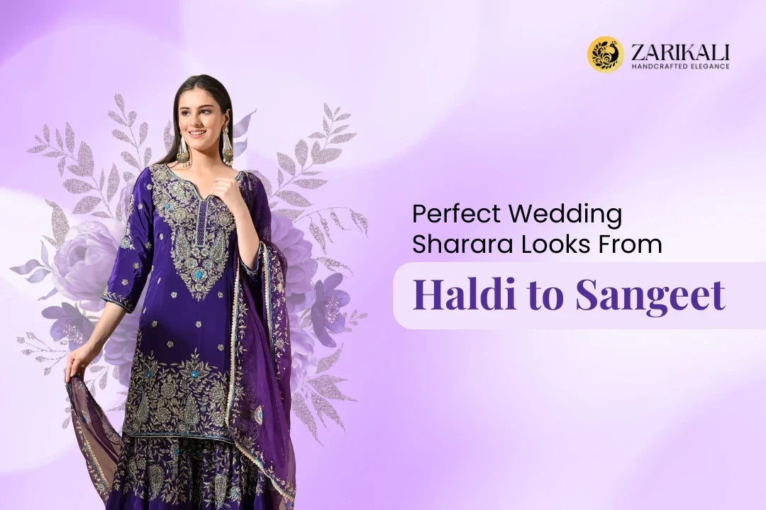 Perfect Wedding Sharara Looks: From Haldi to Sangeet Sharara Suit Styles