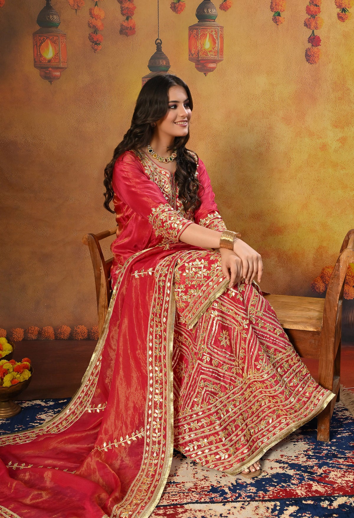Dreamy Pink Lehenga Set with Gotta Work