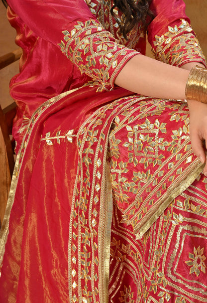 Dreamy Pink Lehenga Set with Gotta Work
