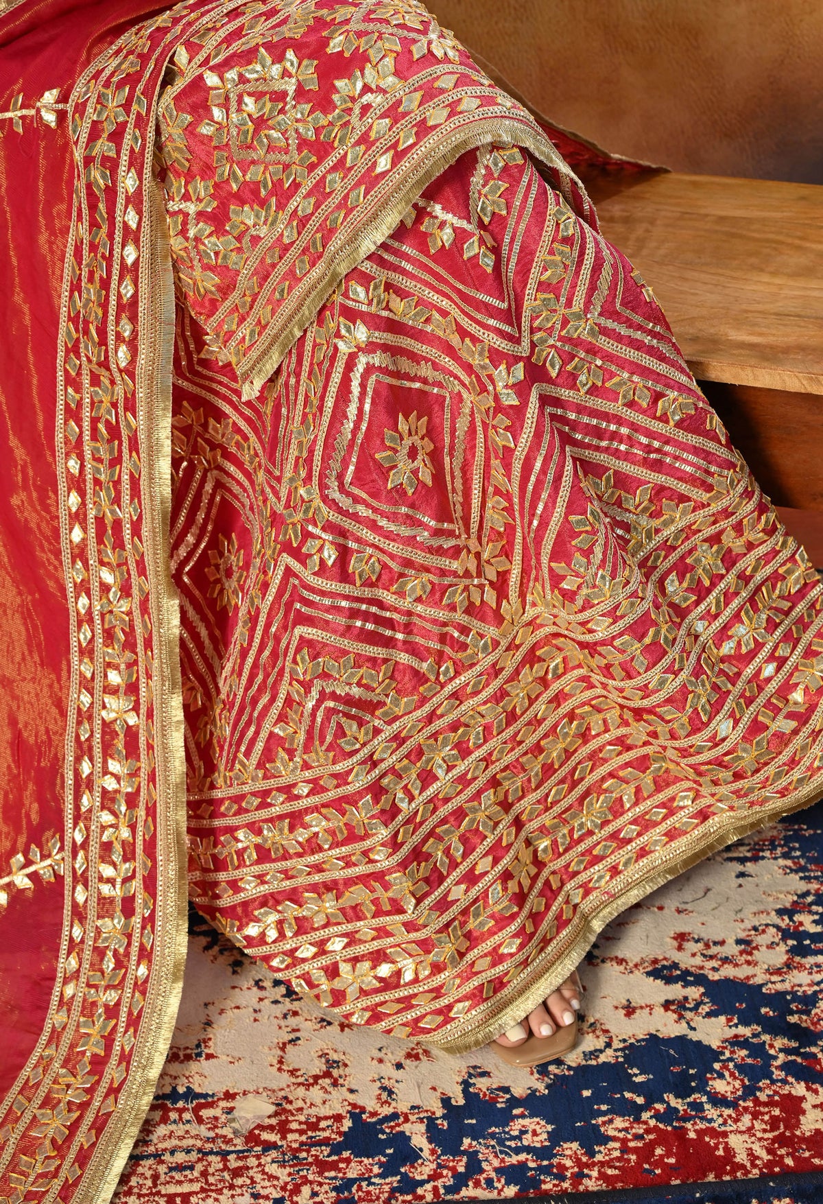 Dreamy Pink Lehenga Set with Gotta Work