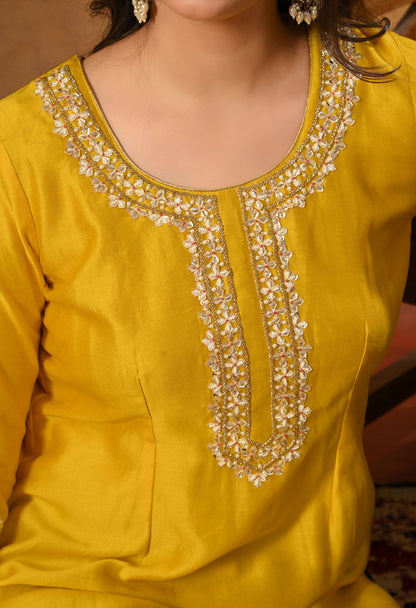Green and Yellow Lehenga Set with Exquisite Sequence Work