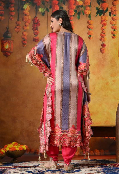 Graceful Magenta Pink Kaftan Set with Gotta Work