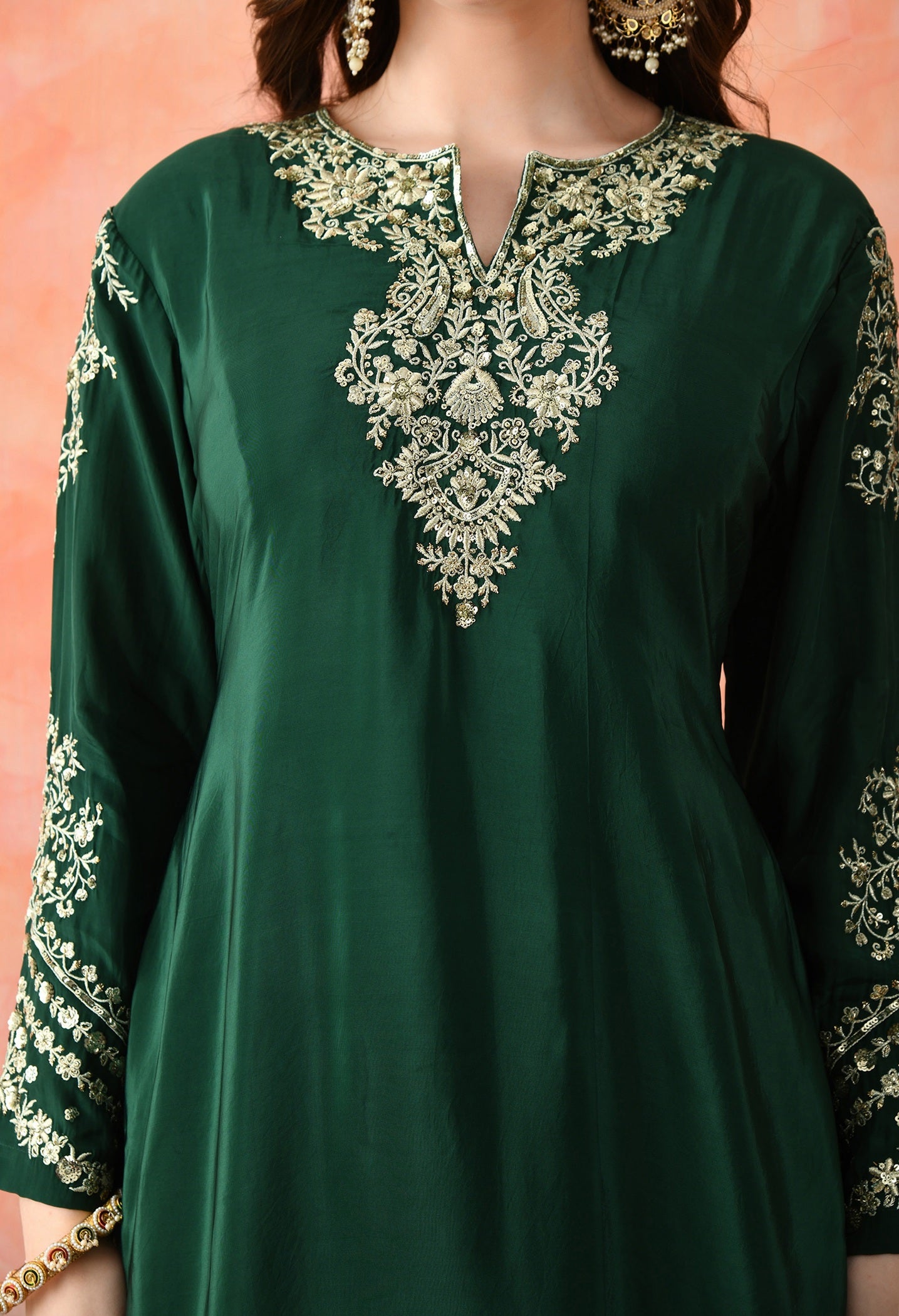 Green Zardozi Sharara Set with Dupatta
