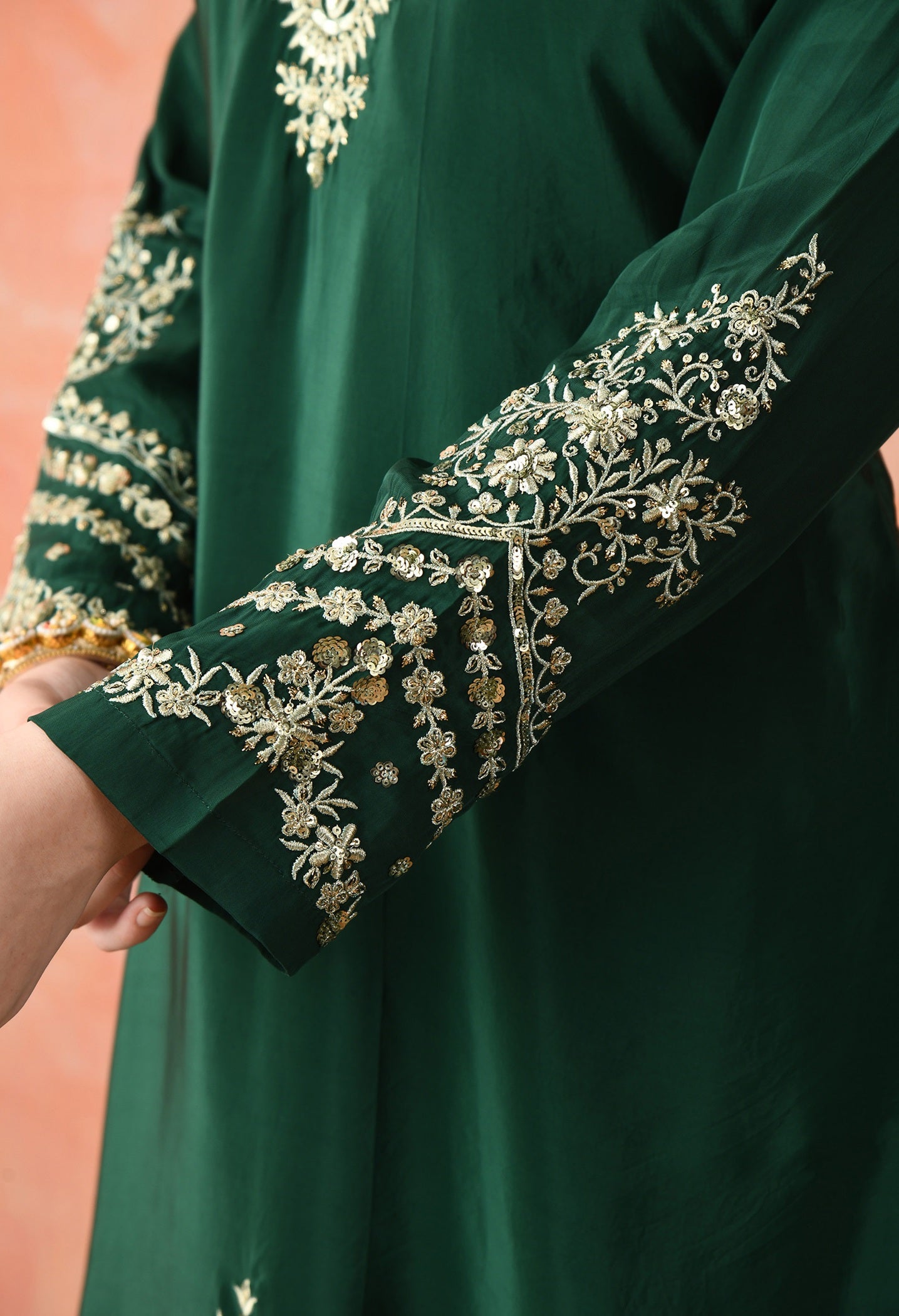 Green Zardozi Sharara Set with Dupatta