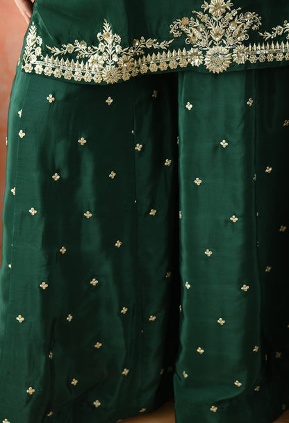 Green Zardozi Sharara Set with Dupatta